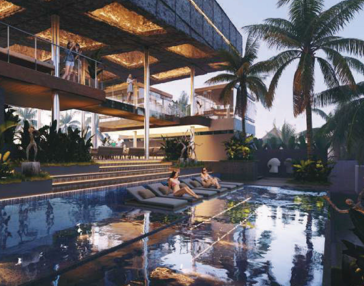 Hotel Entrance at Dusk